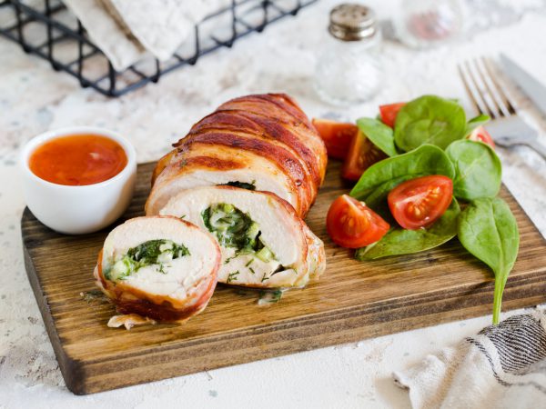 Pollo Relleno de Queso y Espinaca